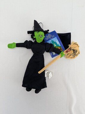 Nanco Wicked Witch of the West Plush Doll Wizard of OZ 10.5" Broom Tags